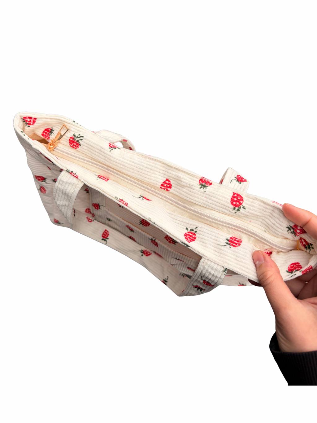 Tote Bag Erdbeere - Creme