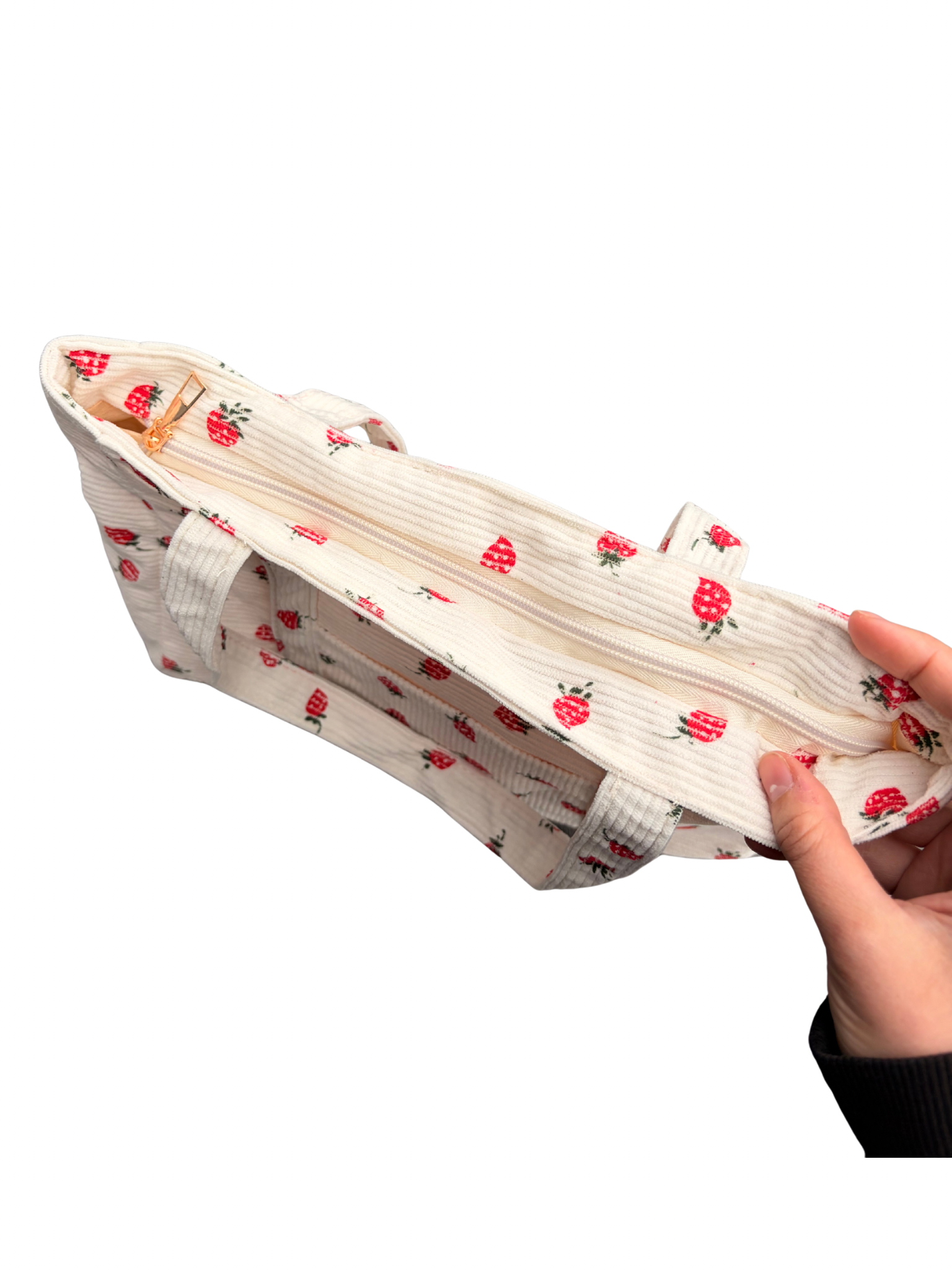 Tote Bag Erdbeere - Creme